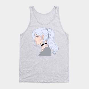 Blue Haired Girl Tank Top